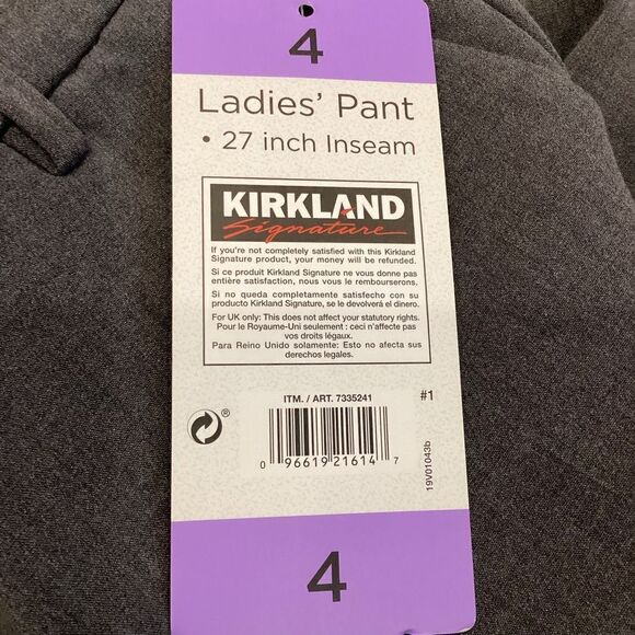 NWT Kirkland Signature Ladies' Modern Fit Comfort Stretch Ankle Ankle Pants 4 - Picture 8 of 15